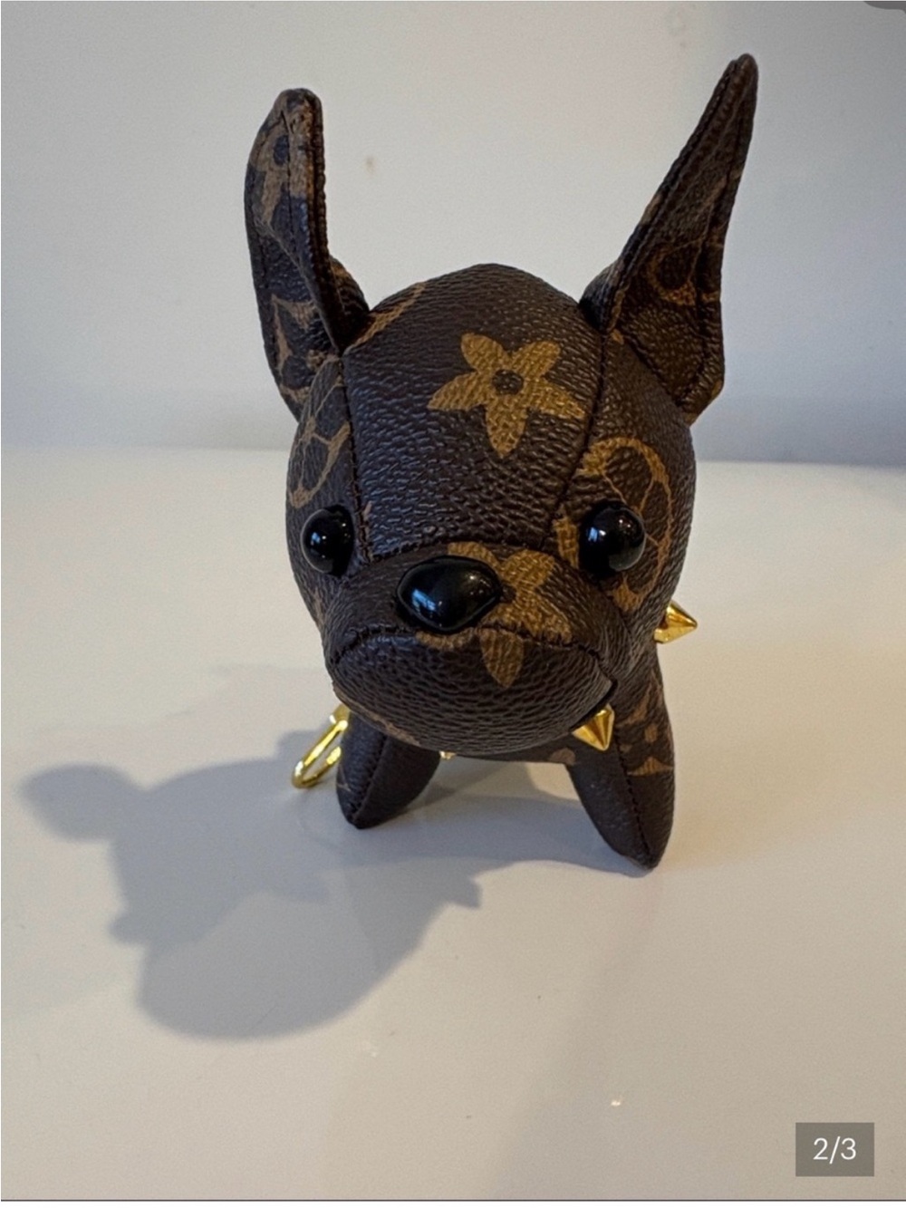 LV Monogram Brown leather Dog Keychain 
LV Frenchie Keychain